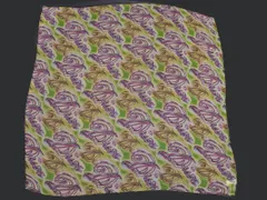 Christian Dior クリスチャンディオール シルク100% 総柄 スカーフ 黄緑 ■■ レディース