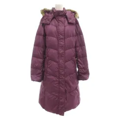 ユニクロ UNIQLO プレミアムダウンコート ロング フード付 フェイクファー XL 紫 パープル /GV