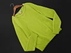 TOMMY HILFIGER トミーヒルフィガー ウール混 ロゴ 刺 ニット セーター sizeS/黄緑 ◇■ レディース