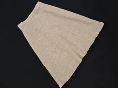 NATURAL BEAUTY BASIC ナチュラルビューティーベーシック ウール混 チェック Aライン 台形 スカート sizeXS/ベージュ ◇■ レディース