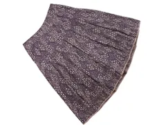 PAUL STUART ポールスチュアート 総柄 スカート size8/紫 ■■ レディース