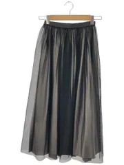 Spick & Span (スピックアンドスパン) 4WAYｻﾃﾝﾌﾟﾘｰﾂｽｶｰﾄ	 ﾁｭｰﾙ 18060200400230 スカート レディース ブラック 38