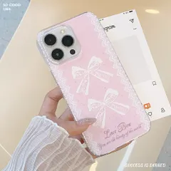 スマホケース iPhone16 Pro Max ハート キラキラ パウダー IMD ソフトガール レース チェーン 保護カバー iPhone15