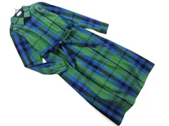 MACKINTOSH PHILOSOPHY マッキントッシュフィロソフィー チェック シャツ ワンピース size36/青ｘ緑 ◇■ レディース