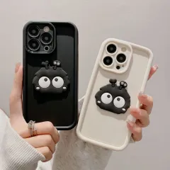 iPhoneXR/11 ケース かわいい 煤球 全包み TPU 耐衝撃 保護カバー
