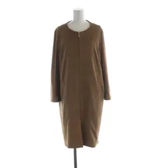 ナノユニバース nano universe ワンピース マキシ ロング スエード ジップアップ 長袖 38 茶 ブラウン NL82COT021MY /RO