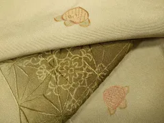 平和屋着物▼中国三大刺繍　スワトウ刺繍　総刺繍　小紋　立涌舞花文　暈し染め　正絹　逸品　CABB6126ut