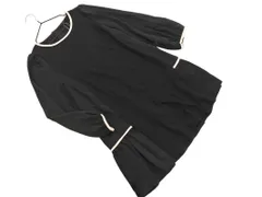 新品 TO BE CHIC トゥービーシック チュニック カットソー size40/黒 ◇■ レディース