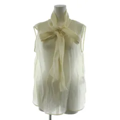 アニュアンス anuans ボウタイシャツ ブラウス ノースリーブ F アイボリー /AN61 ■BM