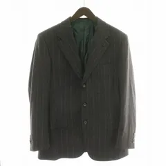ブリオーニ BRIONI PALATINO テーラードジャケット ブレザー 3B 総裏地 サイドベンツ ウール ストライプ 50 L グレー /MW ■GY17のサムネイル