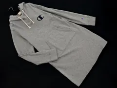 Champion チャンピオン ロゴ 刺繍 パーカー ワンピース sizeM/グレー ◇■ レディース