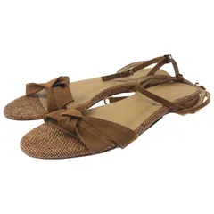 Le Talon (ルタロン) リボンフラットサンダル 24184820241110 サンダル レディース ブラウン L