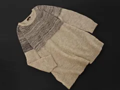 EVEX by KRIZIA エヴェックスバイクリツィア ウール混 ニット セーター size40/ライトベージュxグレー ◇■ レディース