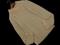axes femme アクシーズファム レース 切替 ハイネック ニット セーター sizeM/アイボリー ◇■ レディース