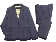 Paul Smith ポールスミス Black チェック セットアップ ジャケット パンツ スーツ size40/紺 ■■ レディース