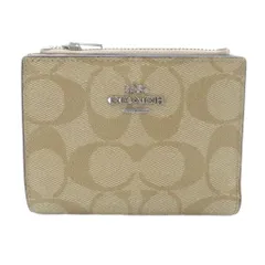 コーチ COACH 二つ折り財布 ロゴ ベージュ CM852
