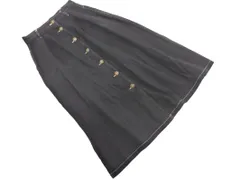 MAJESTIC LEGON マジェスティックレゴン ステッチ ボタン ロング スカート sizeM/黒 ■■ レディース