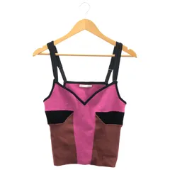 AKANE UTSUNOMIYA (アカネウツノミヤ) S17-FK02-1001 ニットキャミソール レディース ピンク×ブラウン FREE