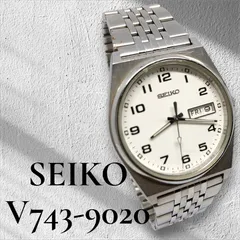 SEIKO セイコー V743-9020 デイデイト ヴィンテージ オールド ラウンド メンズ腕時計 稼働品 電池新品交換済