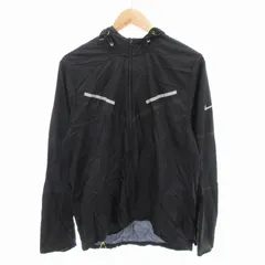 ナイキ NIKE ジップアップ パーカー フーディ ライン ナイロン XL 黒 ブラック /HO