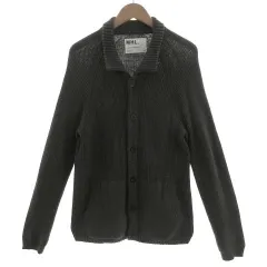 マーガレットハウエル MHL. カーディガン ニット ステンカラー 長袖 日本製 ウール混 グレー M