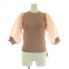 ファーファー furfur シアージャガードリブプルオーバー 七分袖 ボリュームスリーブ F ピンク /MY ■OSのサムネイル