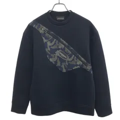 EMPORIO ARMANI エンポリオアルマーニ カモフラージュパッチジップ ネオプレーンスウェットトレーナー 6K1M90 1JUWZ ネイビー XSのサムネイル