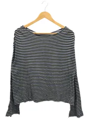 MUSE de Deuxieme Classe (ミューズドゥドゥーズィエムクラス) ① 24070500417010 Sheer ボーダー プルオーバー レディース ネイビー FREE