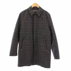 ヘルノ HERNO ステンカラーコート アウター ロング丈 ウール ラミナー グレンチェック 48 グレー IM029UL /BBのサムネイル