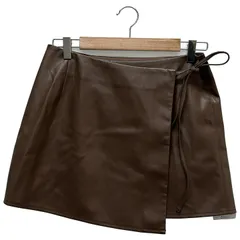 SLOBE IENA (スローブイエナ) ③ 24060912604030 2024AW フェイクレザーミニラップスカート レディース ブラウン FREE