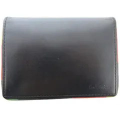 ポールスミス PAUL SMITH BPSCエッジ パスケース カードケース レザー 本革 黒 ブラック /AE