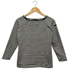 Le minor (ルミノア) MARINIERE CARRE スクエアネックバスクシャツ レディース ブラック 1