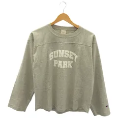 Champion (チャンピオン) SLOBE別注 フットボールロンTEE SUNSET PARK ※タグ欠損 24070913003510 カットソー レディース グレー M