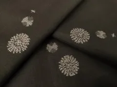 平和屋着物●本場大島紬　カタス9マルキ　丸文　地空き　正絹　逸品　AABF2917ck