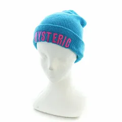 ヒステリックグラマー HYSTERIC GLAMOUR ニットキャップ 帽子 ロゴ 刺繍 F 水色 青 ブルー 02201QH04 ■GY18 /MQのサムネイル