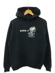 JERZEES (ジャージーズ) 80S Vintage PEANUTS スヌーピー パーカー レディース ブラック M