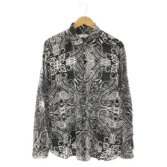 エトロ ETRO ペイズリー柄 花柄 シャツ 長袖 44 ブラック ホワイト /ES ■OS
