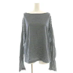 ミューズ ドゥーズィエム クラス MUSE de Deuxieme Classe 24SS Sheer BORDER プルオーバー Tシャツ カットソー ボートネック 紺 白 /CX ■OS