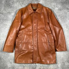 HUGO BOSS カーフレザーカーコート 48 M~L ハーフコート ブラック