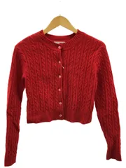 SLOBE IENA (スローブイエナ) ④ 23080912298040 ショート丈ケーブルカーディガン レディース レッド FREE