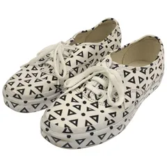 VANS (バンズ) ⑤ 721356 AUTHENTIC オーセンティック Mono Print Geo 総柄 レディース ホワイト 24.0cm