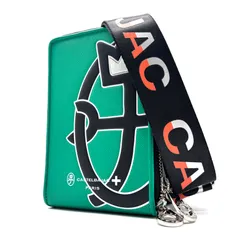 未使用品 CASTELBAJAC カステルバジャック ショルダーバッグ サコッシュ スマホショルダー 斜めがけ クロスボディ メンズ レザー グリーン