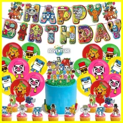 【即納】ブレインロットを盗むロブロックス  ゲーム トゥントゥントゥンサフール 誕生日バースデー飾り A  ROBLOX パーティー ガーランド風船バルーン子供ゲーム記念日ケーキトッパー装飾 キッズ FB01