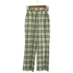 JOURNAL STANDARD (ジャーナルスタンダード) ① 21030400708010 ヴィンテージライクカラーチェックパンツ レディース グリーン 36