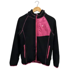 Callaway (キャロウェイ) ③④ フリースパーカー レディース ブラック×ピンク M