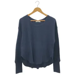 SLOBE IENA (スローブイエナ) ①③ 23070912028030 Uネックワッフルプルオーバー レディース ネイビー FREE