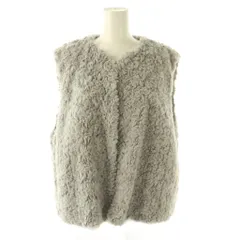 B&Y ユナイテッドアローズ BEAUTY&YOUTH ビューティー&ユース フェイクファー ベスト 前開き グレー 1625-199-5237 /NR ■OS