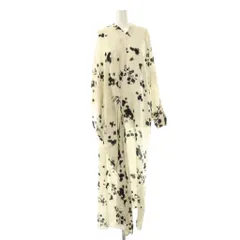 ザラ ZARA 近年モデル 総柄 変形 ワンピース ロング S オフホワイト /HK ■OS