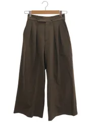 JOURNAL STANDARD relume (ジャーナルスタンダードレリューム) ■ ③ 24030462704140 ウォッシャブルサージストレッチタックワイドパンツ レディース ブラウン 36