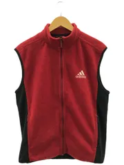 adidas (アディダス) ③ フリースベスト メンズ レッド L